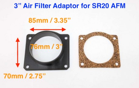 Adaptador caudalímetro Nissan SR20 para filtro de admisión
